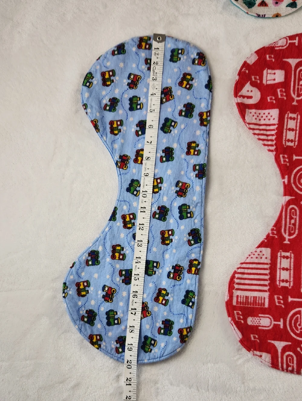 Set of 6 Baby Burp Cloths / Bibs - Soft Flannel Reversable.